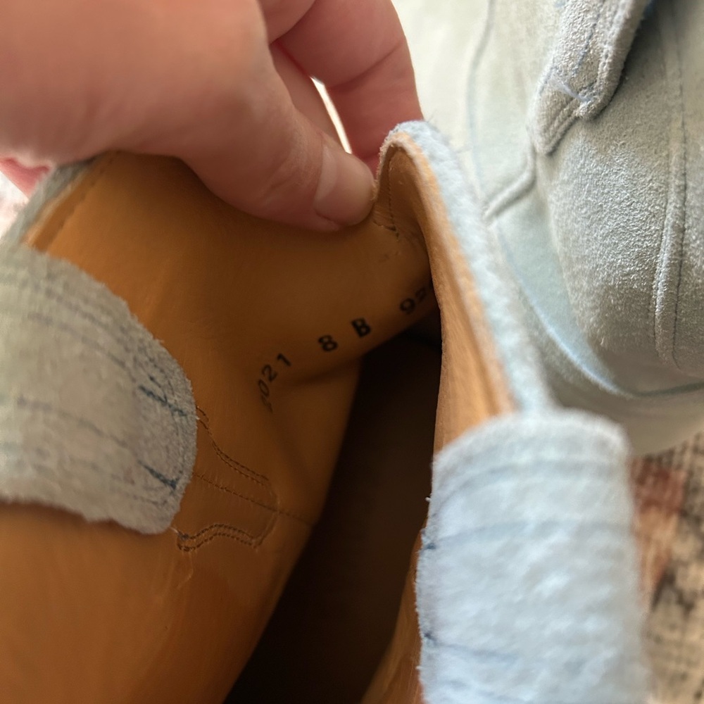 Tecovas Light Blue Suede Western Boots - Picture 4 of 6